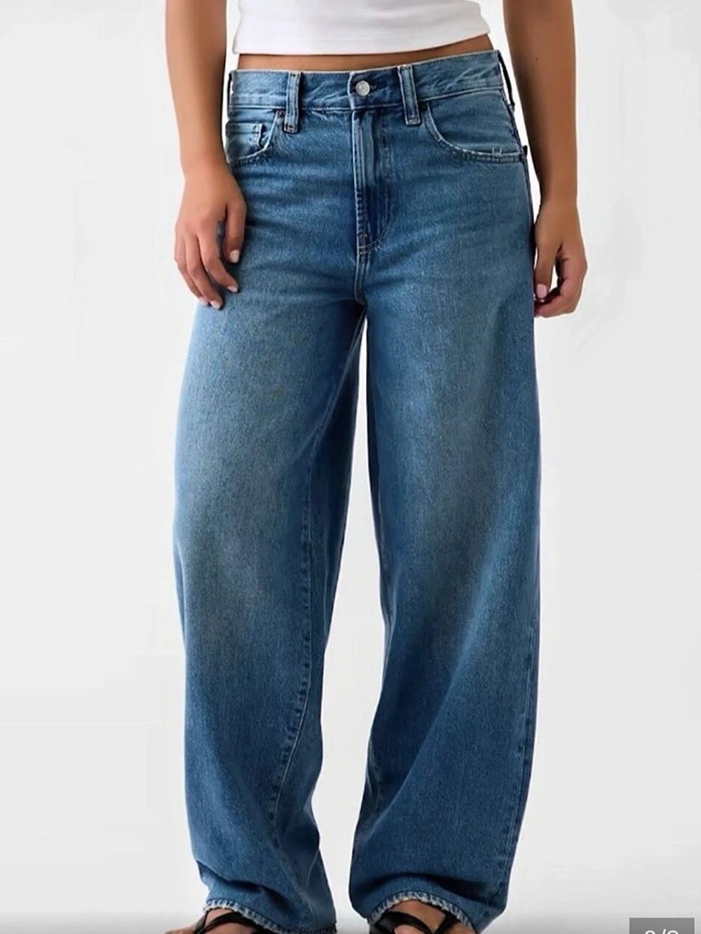 GAP The Hailey Extra Baggy Jean Wide Leg Blue Waist 26